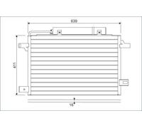 Valeo 814249 Air Con Conditioning AC Condenser Aluminium 638mm 411mm 20mm