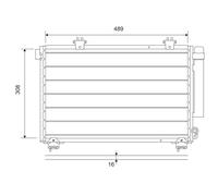 VALEO 814307 Condenser, air conditioning for TOYOTA