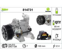 Valeo Compressor, Air Conditioning, Prefilled with Oil, 814731