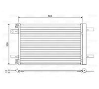 Valeo 822550 Air Con Conditioning AC Condenser Aluminium 563mm 358.3mm 12mm
