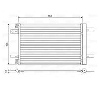 Valeo 822550 Air Con Conditioning AC Condenser Aluminium 563mm 358.3mm 12mm