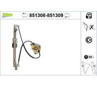851308 Window Regulator Left Rear Fits VW Golf 7 Estate Alltrack 7 Estate Valeo