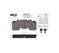 VALEO 882407 Brake pad set
