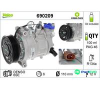 VALEO AIR CONDITIONING COMPRESSOR 690209 FOR AUDI SKODA VW