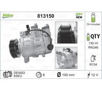 Valeo Air Conditioning Compressor 813150 – R134a PAG46 – Fits Audi A4, A4 Allroad, A5, A6, A8, Seat