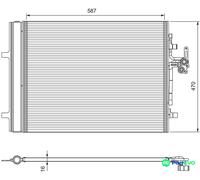 VALEO AIR CONDITIONING CONDENSER 814318 FOR VOLVO LAND ROVER