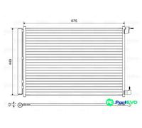 VALEO AIR CONDITIONING CONDENSER 814468 FOR MERCEDES-BENZ