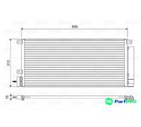 VALEO AIR CONDITIONING CONDENSER 822576 FOR OPEL VAUXHALL