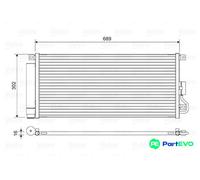 VALEO AIR CONDITIONING CONDENSER 822592 FOR OPEL VAUXHALL