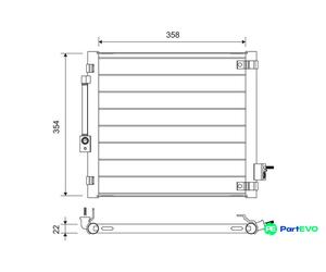 VALEO AIR CONDITIONING CONDENSER 822759 FOR TESLA