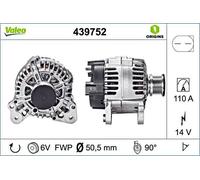 VALEO Alternator Fits Vauxhall Insignia VW Amarok 2.0-3.2L 2006-