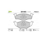VALEO - Brake pads First - 301403 - Set of 4 pads - Front axle - Fully equipped with mounted accessories