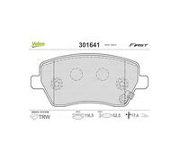 VALEO - Brake pads First - 301641 - Set of 4 pads - Front axle - Fully equipped with mounted accessories