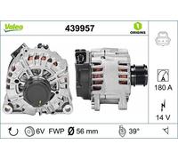 Valeo 439957 Alternator 14V Voltage 6 Ribs Fits Ford Galaxy Mondeo S-Max