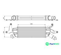VALEO CHARGE AIR COOLER 818370 FOR CITROËN MITSUBISHI PEUGEOT