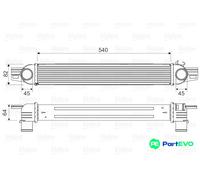 VALEO CHARGE AIR COOLER 818545