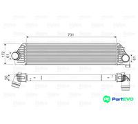 VALEO CHARGE AIR COOLER 818561 FOR FORD