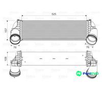 VALEO CHARGE AIR COOLER 818562 FOR BMW