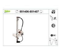 Valeo Window Regulator Left Front 851406