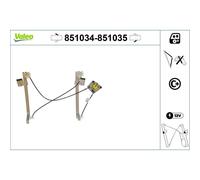 Valeo Electric Window Regulator Lifter Right Front fits Seat Ibiza Sc 2008-2016