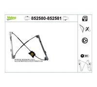Valeo Electric Window Regulator Lifter Right Front fits Skoda Superb II