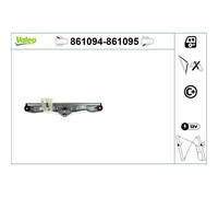 Valeo Electric Window Regulator Lifter Right Rear fits BMW 3 2011-2019