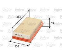 VALEO Engine Air Filter Fits CITROEN C3 C5 C6 Saloon PEUGEOT 407 Coupe 1444TQ