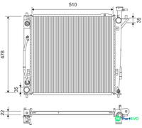 VALEO ENGINE COOLING RADIATOR 701363 FOR HYUNDAI