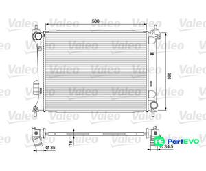 VALEO ENGINE COOLING RADIATOR 701729 FOR HYUNDAI