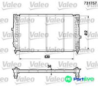 VALEO ENGINE COOLING RADIATOR 731757 FOR AUDI SKODA VW