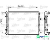 VALEO ENGINE COOLING RADIATOR 732864 FOR SEAT SKODA VW
