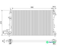 VALEO ENGINE COOLING RADIATOR 732879 FOR SAAB