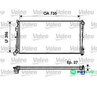 VALEO ENGINE COOLING RADIATOR 732956 FOR CHRYSLER