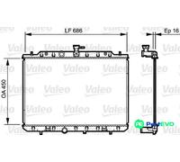 VALEO ENGINE COOLING RADIATOR 735205 FOR NISSAN