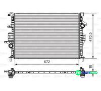 VALEO ENGINE COOLING RADIATOR 735550 FOR FORD