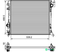 VALEO ENGINE COOLING RADIATOR 735625