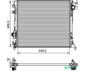 VALEO ENGINE COOLING RADIATOR 735625