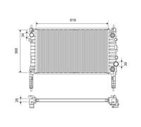 Valeo Engine Radiator fits Chevrolet Opel Vauxhall