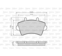 VALEO Front Axle Brake Pad Set Fits OPEL Conecto Movano Bus Dumptruck 4404585