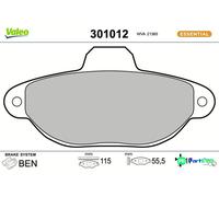 VALEO FRONT DISC BRAKE BRAKE PAD SET 301012 FOR FIAT
