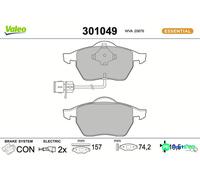 VALEO FRONT DISC BRAKE BRAKE PAD SET 301049