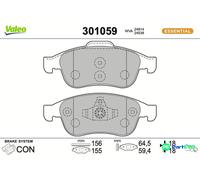 VALEO FRONT DISC BRAKE BRAKE PAD SET 301059 FOR RENAULT DACIA