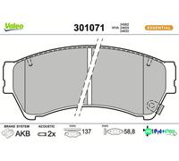 VALEO FRONT DISC BRAKE BRAKE PAD SET 301071 FOR MAZDA
