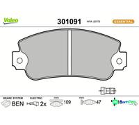 VALEO FRONT DISC BRAKE BRAKE PAD SET 301091 FOR FIAT ABARTH