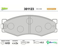VALEO FRONT DISC BRAKE BRAKE PAD SET 301123 FOR NISSAN