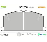 VALEO FRONT DISC BRAKE BRAKE PAD SET 301266 FOR TOYOTA
