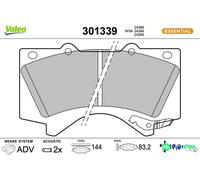 VALEO FRONT DISC BRAKE BRAKE PAD SET 301339 FOR TOYOTA