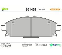 VALEO FRONT DISC BRAKE BRAKE PAD SET 301452 FOR NISSAN