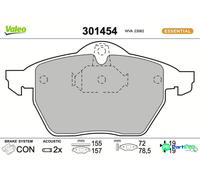 VALEO FRONT DISC BRAKE BRAKE PAD SET 301454