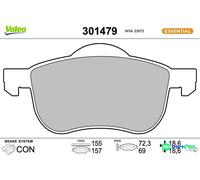 VALEO FRONT DISC BRAKE BRAKE PAD SET 301479 FOR VOLVO